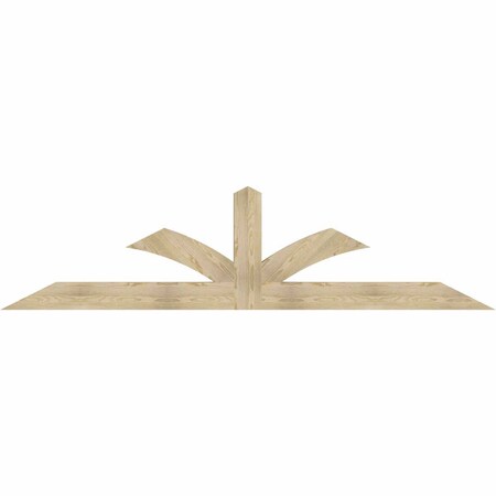 Ekena Millwork Richland Rough Sawn Timber Gable Bracket, Douglas Fir, 108"W x 27"H x 4"D x 6"F, 6/12 Pitch GBW108X27X0406RIC00RDF
